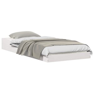 vidaXL Cadre de lit Blanc 75 x 190 cm Pin massif
