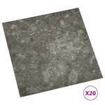 vidaXL Dalles de plancher autoadhésives 20 Pièces PVC 1 86 m² gris