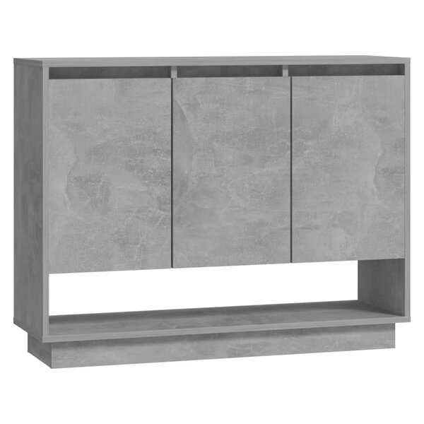 vidaXL Buffet Gris béton 97x31x75 cm Bois d'ingénierie