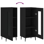 vidaXL Buffet Noir 34 5x34x90 cm Bois d'ingénierie