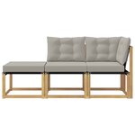 vidaXL Unité de canapé sectionnel avec coussin 3 Pièce Blanc