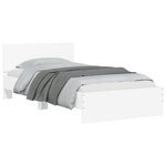 vidaXL Cadre de lit sans matelas avec tête de lit blanc 100x200 cm