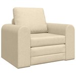 vidaXL Canapé-lit de sol 2-en-1 Crème 98x71x83 cm Tissu