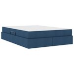 vidaXL Lit avec rangement et matelas Bleu 140 x 190 cm Polyester