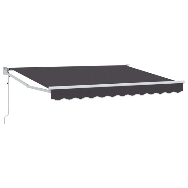 vidaXL Auvent rétractable Anthracite 2 5 x 2 m Polyester et métal