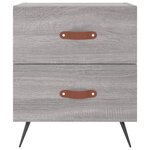 vidaXL Tables de chevet 2 Pièces sonoma gris 40x35x47 5 cm