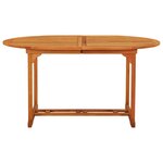 vidaXL Table de jardin 200x100x75 cm Bois d'eucalyptus solide
