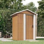 vidaXL Abri de jardin Marron 126x97 5x177 cm Acier galvanisé