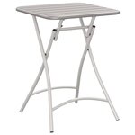 vidaXL Table de Jardin Beige 55 x 55 x 73 cm Acier revêtu de poudre