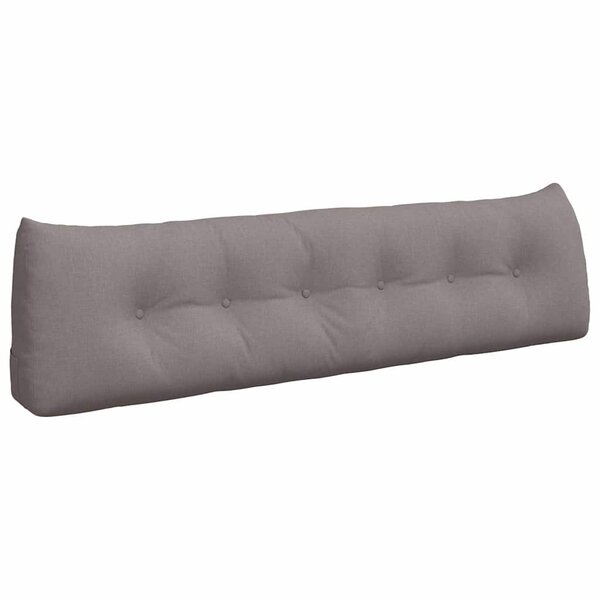 vidaXL Coussin de Dos Taupe 180 x 24 x 50 cm tissu