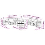 vidaXL Ensemble de canapés d'extérieur 9 Pièces Blanc et Beige