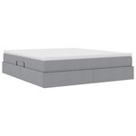 vidaXL Lit avec rangement et matelas Gris clair 180 x 200 cm Polyester