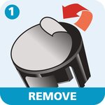 Dévidoir de table easy cut compact, équipé, blanc tesa