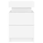 vidaXL Tables de chevet avec lumières LED 2 Pièces blanc 35x39x55 cm