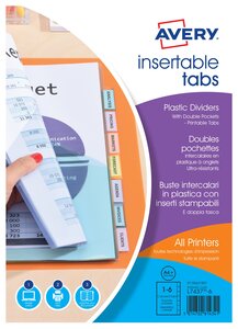 Doubles Pochettes Intercalaires à onglets A4+ - Polypropylène