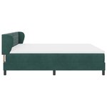 Lit Box Spring vidaXL avec Matelas Vert Foncé 200x200 cm Velours