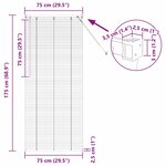 vidaXL Store de Fenêtre avec des rideaux Argenté 80 x 130 cm Aluminium