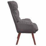 vidaXL fauteuil Gris 69 x 74 x 93 cm Cuir artificiel