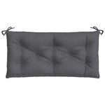 vidaXL Coussin de banc de jardin anthracite 110x50x7 cm tissu oxford