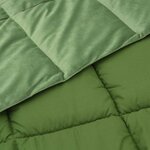 vidaXL Duvet d'été simple Matelassé Vert 240 x 260 cm Microfibre