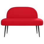 vidaXL Banc rembourré avec dossier Rouge 110 x 60 x 76 cm Simili cuir
