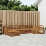 vidaXL Ensemble de canapés d'extérieur 6 Pièces Naturel