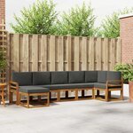 vidaXL Ensemble de canapés d'extérieur 7 Pièces Naturel et Anthracite