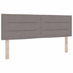 vidaXL Lit à ressort LED avec bandes LED Taupe 140 x 200 cm tissu