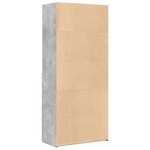 vidaXL Buffet haut gris béton 80x42 5x185 cm bois d'ingénierie