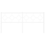 vidaXL Tête de lit métal blanc 180 cm