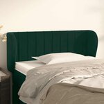 vidaXL Tête de lit avec oreilles Vert foncé 103x23x78/88 cm Velours