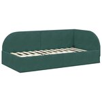 vidaXL Cadre de lit d'angle Vert foncé 100 cm x 200 cm