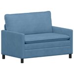 vidaXL Ensemble de Canapés 2 Pièces Bleu Tissu
