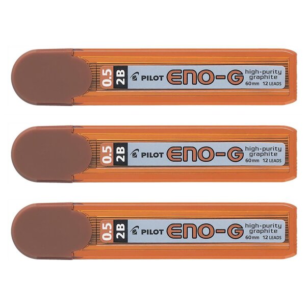 Etui de 12 Mines de Rechange pour Porte-mines 2b 0.5mm x 3 PILOT