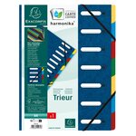 Trieur Harmonika, A4, 7 compartiments, bleu EXACOMPTA