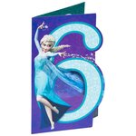 Carte anniversaire 6 ans la reine des neiges - draeger paris