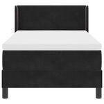 vidaXL Lit à ressorts avec matelas noir 100x200 cm en velours Noir