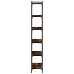 vidaXL Bibliothèque 6 niveaux chêne fumé 80x30x188cm bois d'ingénierie