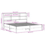 vidaXL Lit bibliothèque sans matelas cire marron 180x200 cm pin massif