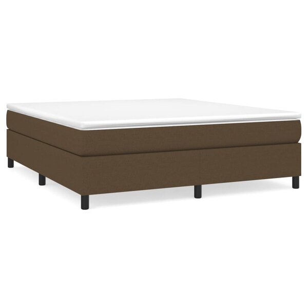 vidaXL Cadre de lit sans matelas marron foncé 180x200 cm tissu