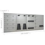 vidaXL Panneaux perforés muraux 4 Pièces 40x58 cm Acier