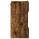 vidaXL Meubles muraux avec lumières LED pour TV 2Pièces chêne fumé 40x30x60 5 cm