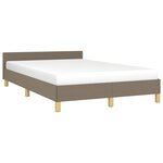 vidaXL Cadre de lit sans matelas taupe 120x190 cm tissu