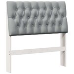 vidaXL Tête de lit capitonnée Gris clair 90 cm Pin massif