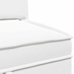 vidaXL Canapé modulaire avec rangement 3 Pièces Blanc Tissu