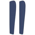 vidaXL Tête de lit avec oreilles Bleu 147x23x118/128 cm Tissu