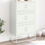 vidaXL Buffet rose 68 5x38 5x123 5 cm acier