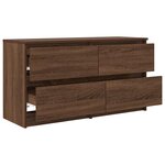 vidaXL Meuble TV chêne marron 100x35x54 cm bois d'ingénierie