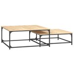 vidaXL Tables basses gigognes 2 Pièces chêne sonoma bois d'ingénierie
