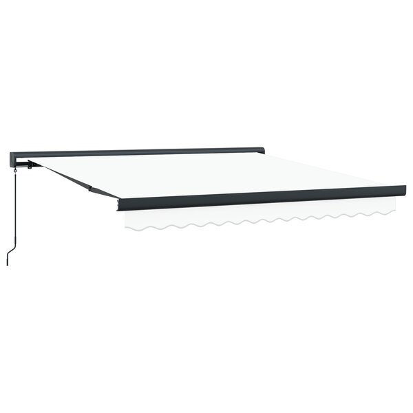 vidaXL Auvent Rétractable Manuel Blanc 300x250 cm